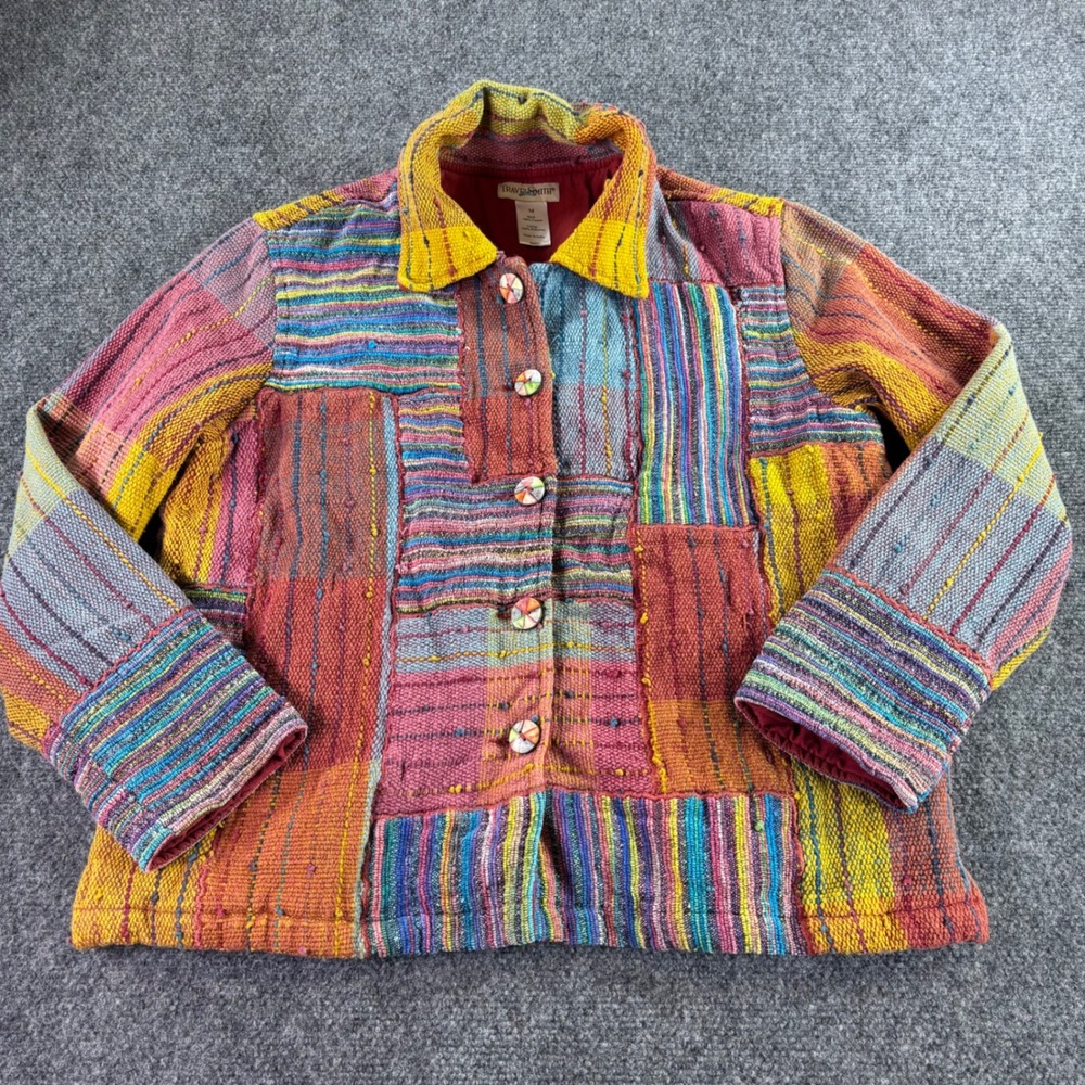 Travelsmith Patchwork Jacket Womens M Multi Color… - image 1